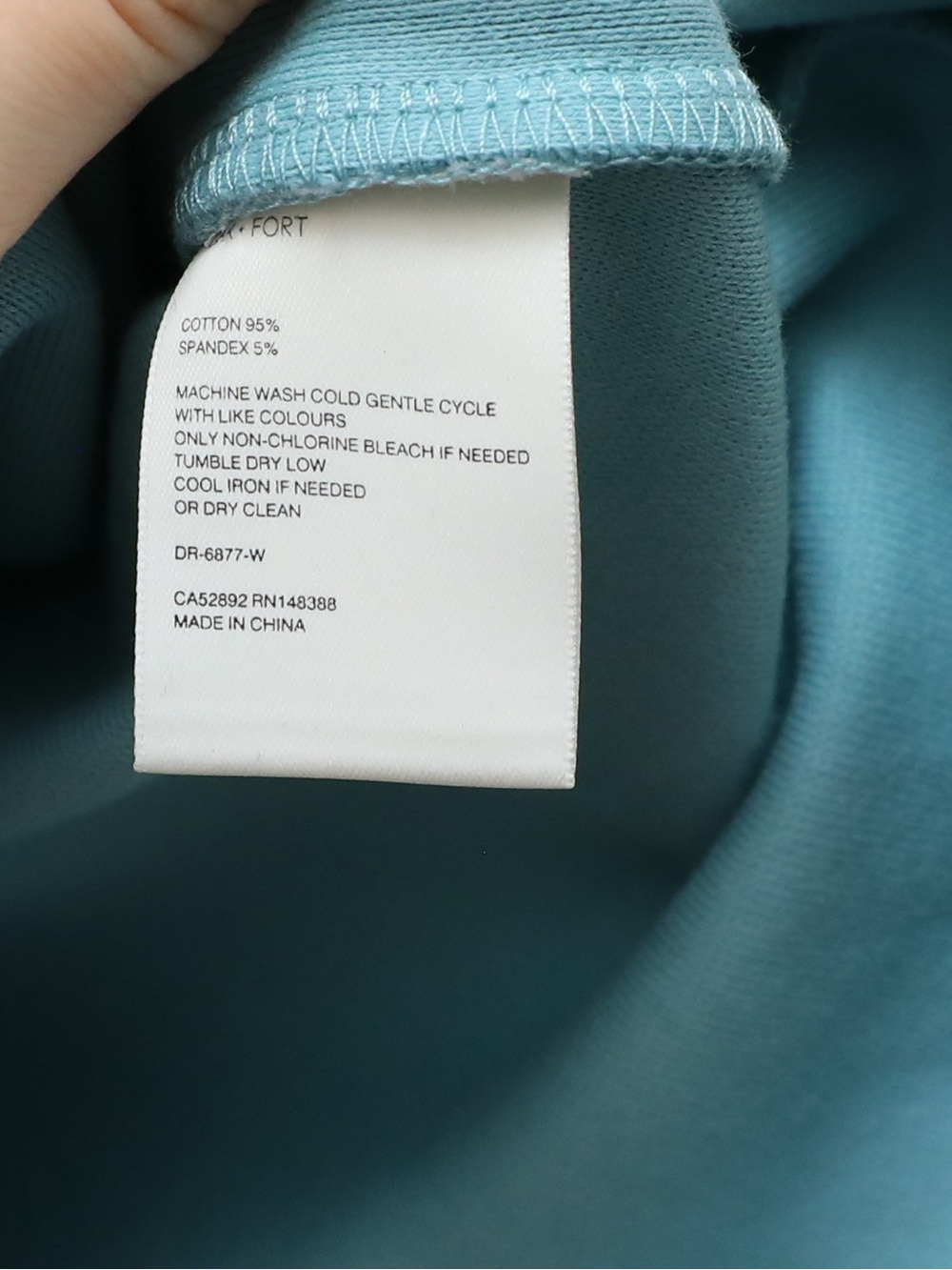 NWOT Oak + Fort Spaghetti-Strap Ponte Knit Mini Dress muted pastel blue S new - Picture 7 of 8